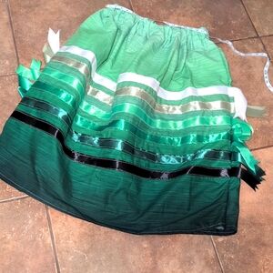 Large green ombre Native Ribbon skirt
